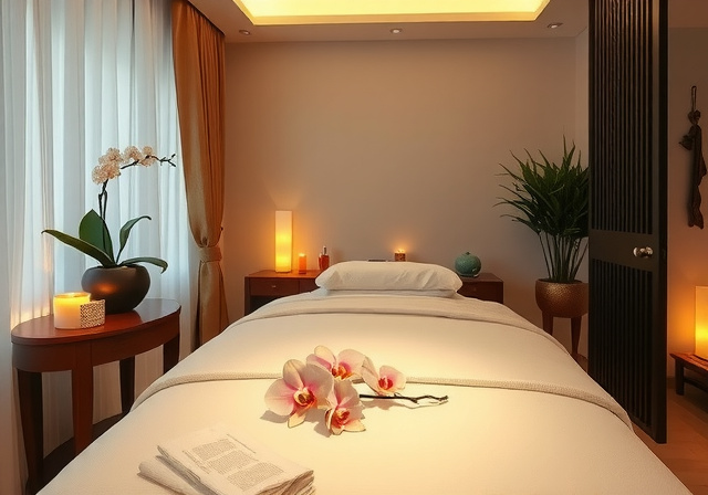 Relaxing massage room at Indulgence Beauty
