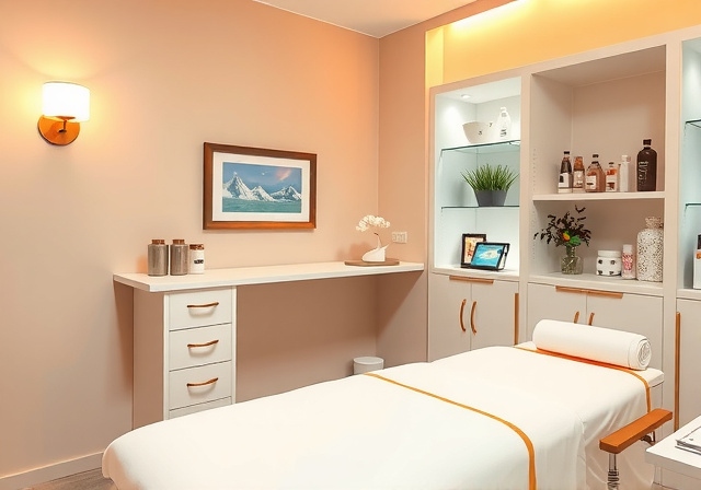 Professional waxing treatment room